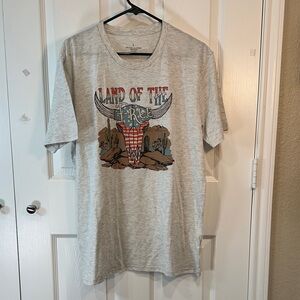 Gray Graphic Tee - Land of the Free